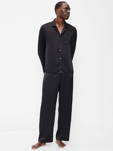 Old Navy Satin Pajama Pant Set for Men - Stingray in Kuwait