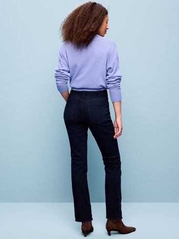 Old Navy Mid-Rise Straight Leg Jeans - Blue Black in Kuwait