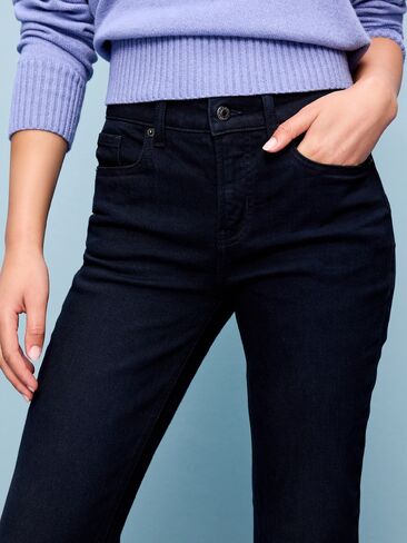 Old Navy Mid-Rise Straight Leg Jeans - Blue Black in Kuwait