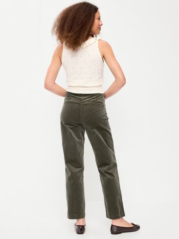 Old Navy High-Waisted Pixie Straight Pants - Forest Tapestry in Kuwait