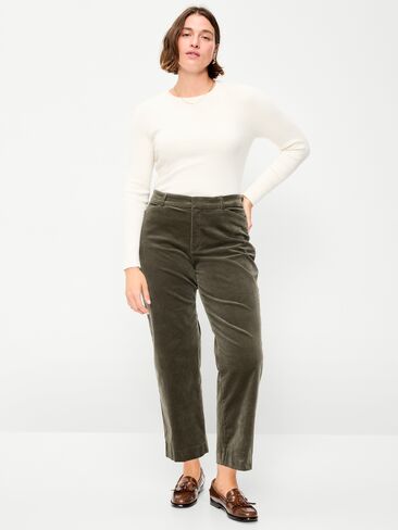 Old Navy High-Waisted Pixie Straight Pants - Forest Tapestry in Kuwait