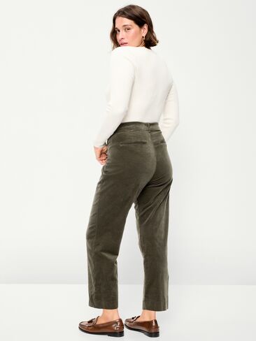 Old Navy High-Waisted Pixie Straight Pants - Forest Tapestry in Kuwait