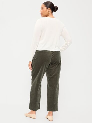 Old Navy High-Waisted Pixie Straight Pants - Forest Tapestry in Kuwait