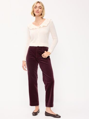 Old Navy High-Waisted Pixie Straight Pants - Raisin Arizona in Kuwait