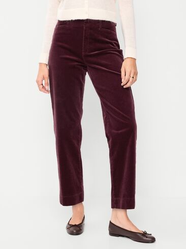 Old Navy High-Waisted Pixie Straight Pants - Raisin Arizona in Kuwait