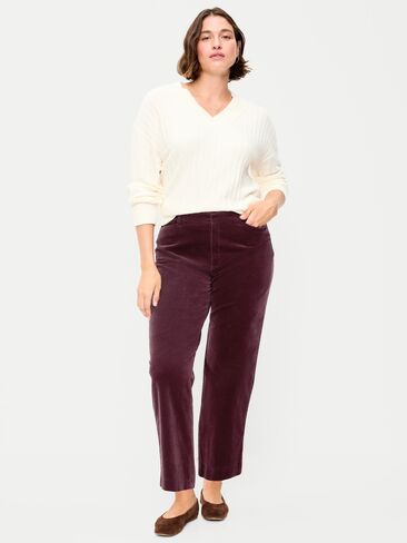 Old Navy High-Waisted Pixie Straight Pants - Raisin Arizona in Kuwait