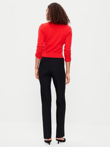 Old Navy Extra High-Waisted Straight-Leg Twill Pants - Black Jack in Kuwait