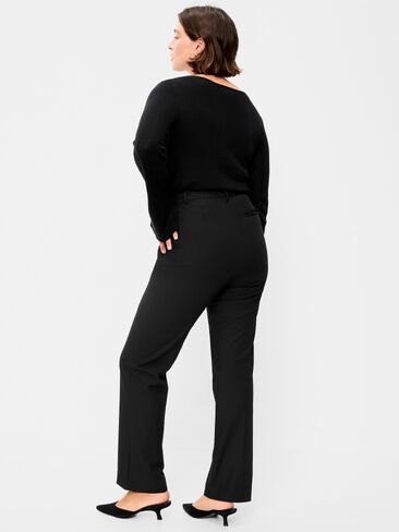 Old Navy Extra High-Waisted Straight-Leg Twill Pants - Black Jack in Kuwait
