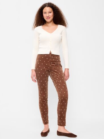 Old Navy High-Waisted Pixie Skinny Ankle Pants - Brown Floral in Kuwait