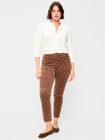 Old Navy High-Waisted Pixie Skinny Ankle Pants - Brown Floral in Kuwait