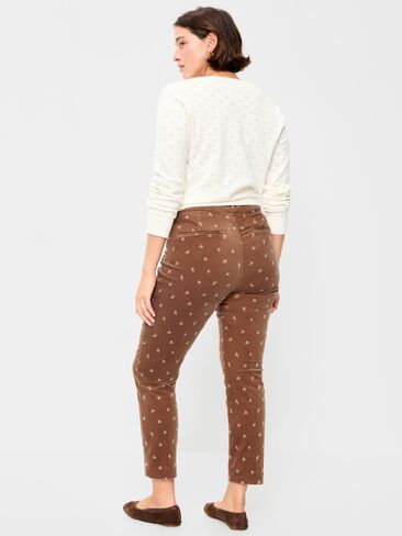 Old Navy High-Waisted Pixie Skinny Ankle Pants - Brown Floral in Kuwait