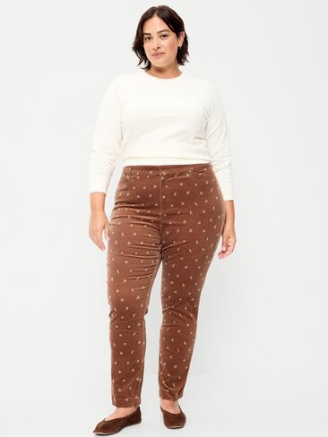 Old Navy High-Waisted Pixie Skinny Ankle Pants - Brown Floral in Kuwait