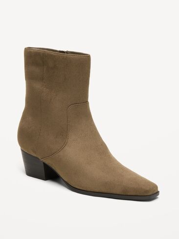 Old Navy Faux-Suede Low-Heel Booties for Women - Hearthwood in Kuwait