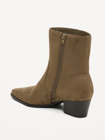 Old Navy Faux-Suede Low-Heel Booties for Women - Hearthwood in Kuwait