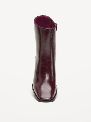 Old Navy Square-Toe Block-Heel Boots for Women - Reddy Or Not in Kuwait