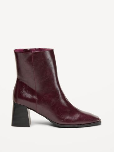 Old Navy Square-Toe Block-Heel Boots for Women - Reddy Or Not in Kuwait