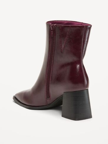 Old Navy Square-Toe Block-Heel Boots for Women - Reddy Or Not in Kuwait