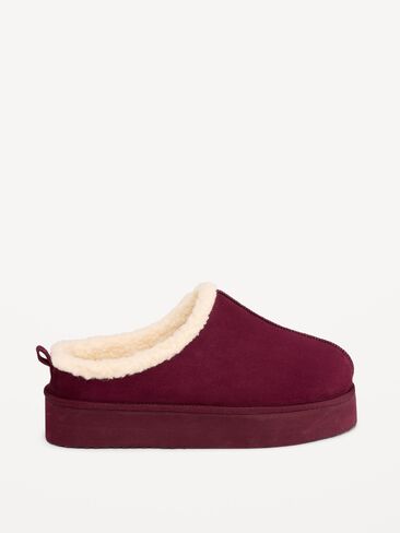 Old Navy Faux-Suede Platform Mule Clogs for Women - Goji Berry in Kuwait