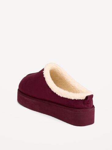 Old Navy Faux-Suede Platform Mule Clogs for Women - Goji Berry in Kuwait