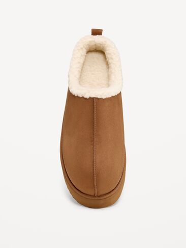 Old Navy Faux-Suede Platform Mule Clogs for Women - Chestnut in Kuwait