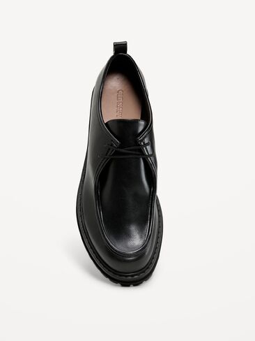 Old Navy Chunky Derby Boots for Women - BlackJack in Kuwait