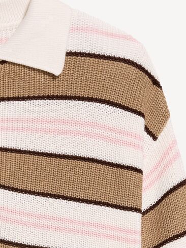 Old Navy Seaside Cotton Rugby Polo - Neutral Stripe in Kuwait
