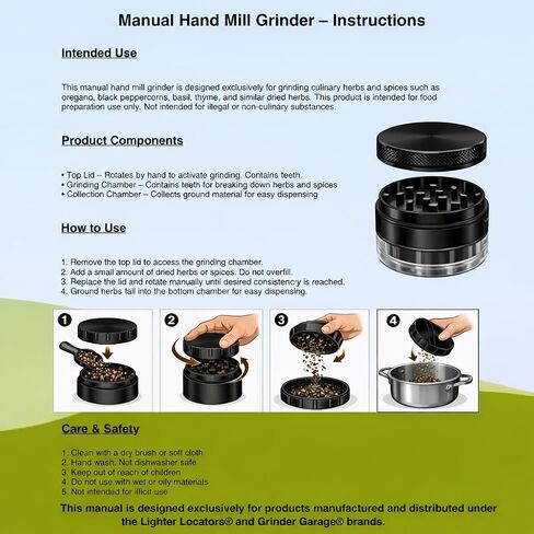 Spice Grinder. 2.5 inch herb grinder with jar attached. Jar offers a larger storage capacity. Anodized Aluminum alloy with glass bottom. (Black, 2.5 Inches x 3 Inches) in Saudi Arabia