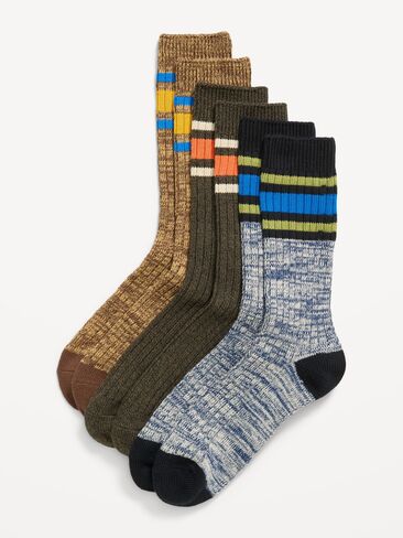 Old Navy Marled Boot Socks 3-Pack - Seasonal Stripes in Kuwait