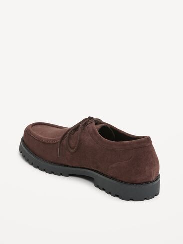 Old Navy Faux-Suede Derby Boots for Men - Dark Walnut in Kuwait