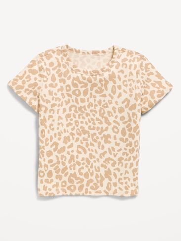 Old Navy Softest Short-Sleeve T-Shirt for Girls - Leopard in Kuwait
