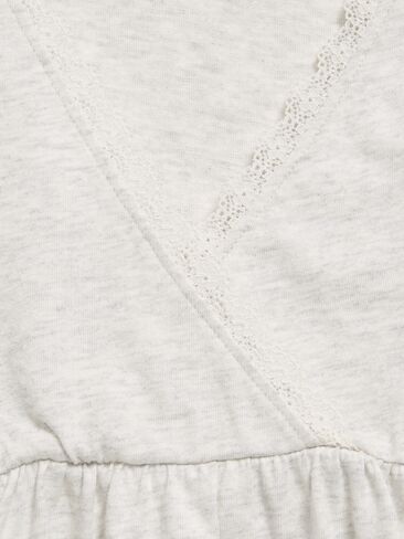 Old Navy Long-Sleeve Faux-Wrap Top for Girls - Heather Gray in Kuwait