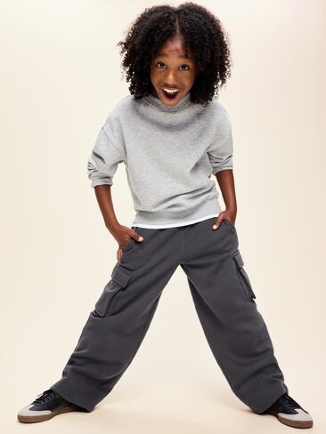 Old Navy Baggy Cargo Sweatpants for Boys - Gray in Kuwait