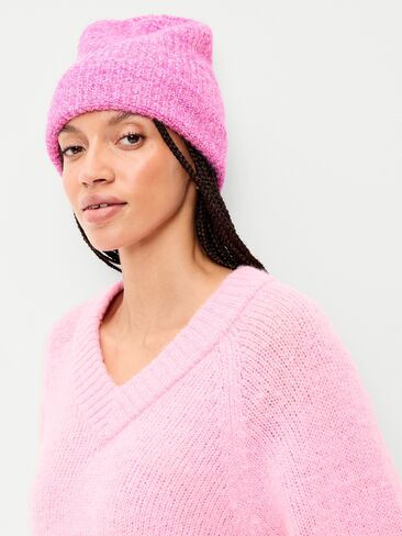 Old Navy Ribbed Beanie for Women - Royal Burgundy in Kuwait