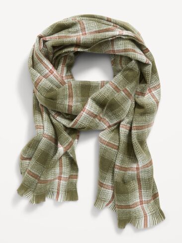 Old Navy Flannel Printed Scarf - Green Plaid in Kuwait