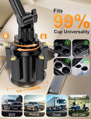 Magsafe Car Mount Charger, Stable Cup Holder Phone Holder Wireless Charger in Saudi Arabia