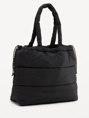 Old Navy Active Puffer Cinched Tote - Black Jack in Kuwait