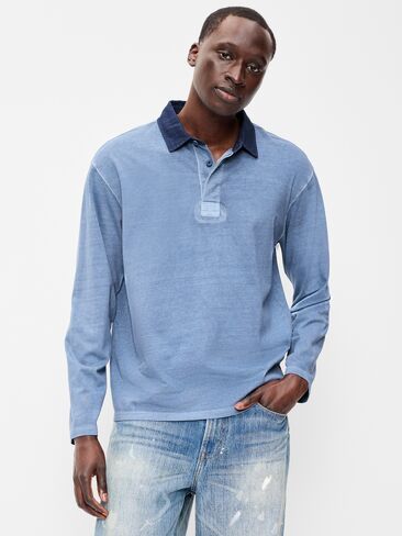 Old Navy Long-Sleeve Rugby Polo - Tomales Bay in Kuwait