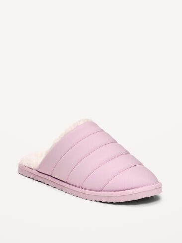 Old Navy Puffer Sherpa Slippers for Women - Mockingbird in Kuwait