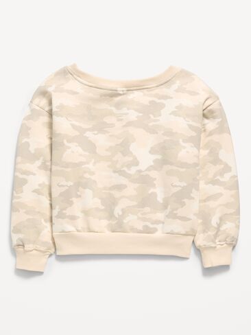 Old Navy Off-Shoulder Sweatshirt for Girls - Camo in Kuwait