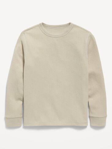 Old Navy Long-Sleeve Waffle-Knit T-Shirt for Boys - Elbow Grease in Kuwait