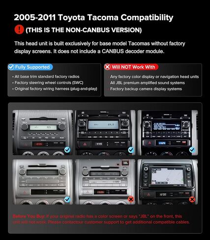 9" Linux Carplay Radio Upgrade for Toyota Tacoma 05-11 (Non-JBL) in Kuwait