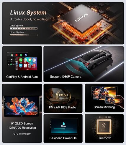 9" Linux Carplay Radio Upgrade for Toyota Tacoma 05-11 (Non-JBL) in Kuwait