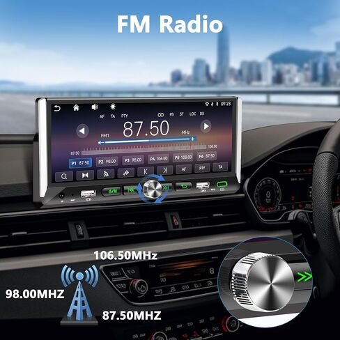 Single Din Car Stereo with Wireless Apple Carplay Android Auto 6.9'' Touchscreen 50W x 4 Output Car Radio bluetoothBackup Camera Mirror Link Navigation USB Type-C Fast Charging FM/AM EQ SWC in Kuwait