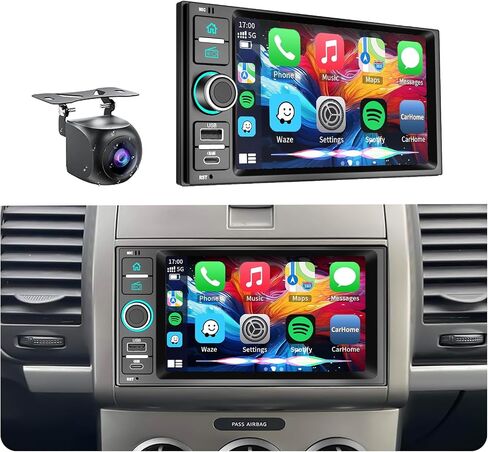 Plug & Play Car Radio for Nissan Rogue Selet 2014-2015,Sentra 2015-2019, Versa/Versa Note2014-2019, Titan 2013-2015, Frontier 2013-2018, Quest 2011-2017, 7" Screen with CarPlay&Android Auto in Saudi Arabia