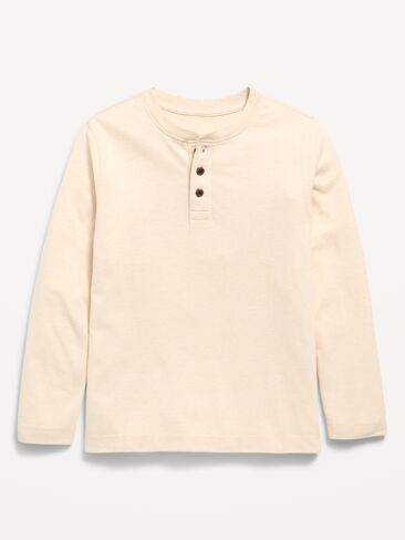 Old Navy Softest Long-Sleeve Henley T-Shirt for Boys - Wish Bone in Kuwait