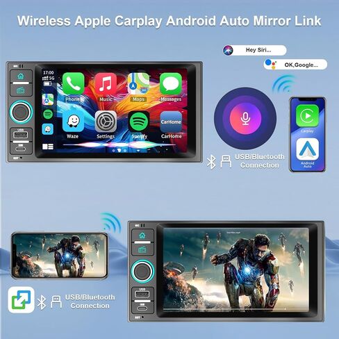 Plug & Play Car Radio for Nissan Rogue Selet 2014-2015,Sentra 2015-2019, Versa/Versa Note2014-2019, Titan 2013-2015, Frontier 2013-2018, Quest 2011-2017, 7" Screen with CarPlay&Android Auto in Saudi Arabia