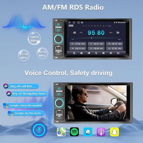 Plug & Play Car Radio for Nissan Rogue Selet 2014-2015,Sentra 2015-2019, Versa/Versa Note2014-2019, Titan 2013-2015, Frontier 2013-2018, Quest 2011-2017, 7" Screen with CarPlay&Android Auto in Saudi Arabia