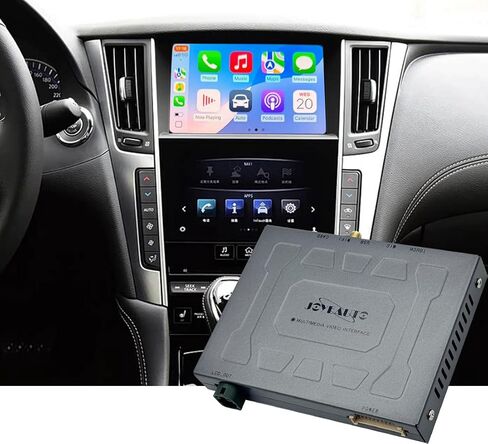 Wireless Carplay Retrofit Kit Decoder for Infiniti 8 inch Dual Screen 2015-2019 Q50 Q60 Q50L QX50 Original Screen Update, Support Android auto, Maps, Mirroring, Rear Camera, USB Drive in Saudi Arabia