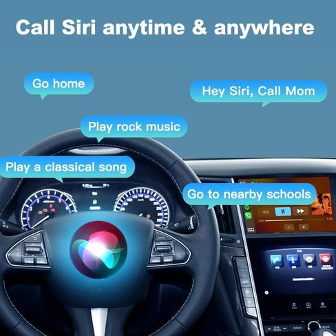 Wireless Carplay Retrofit Kit Decoder for Infiniti 8 inch Dual Screen 2015-2019 Q50 Q60 Q50L QX50 Original Screen Update, Support Android auto, Maps, Mirroring, Rear Camera, USB Drive in Saudi Arabia