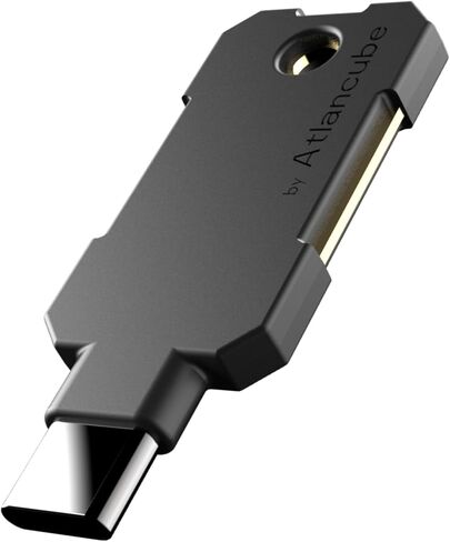 مفتاح أمان ATLKey USB-C لمفتاح المرور و2FA، معتمد من FIDO2/U2F مع لمسة ثلاثية الجوانب وإضاءة LED متعددة الألوان، يخزن 100 مفتاح مرور، تسجيل دخول مقاوم للتصيد الاحتيالي لـ Google وMicrosoft وApple والمزيد، IP68 مقاوم للماء in Kuwait